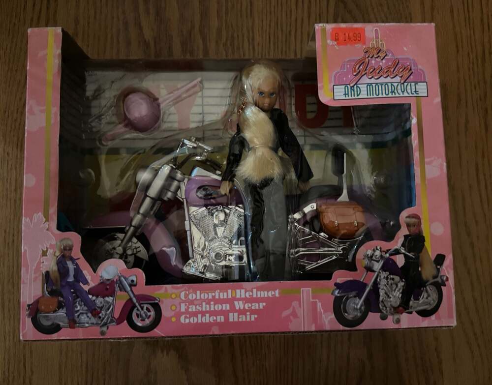 Vintage 90s My JUDY & MOTORCYCLE doll Boxed BRAND NEW rare vrsion black clothes